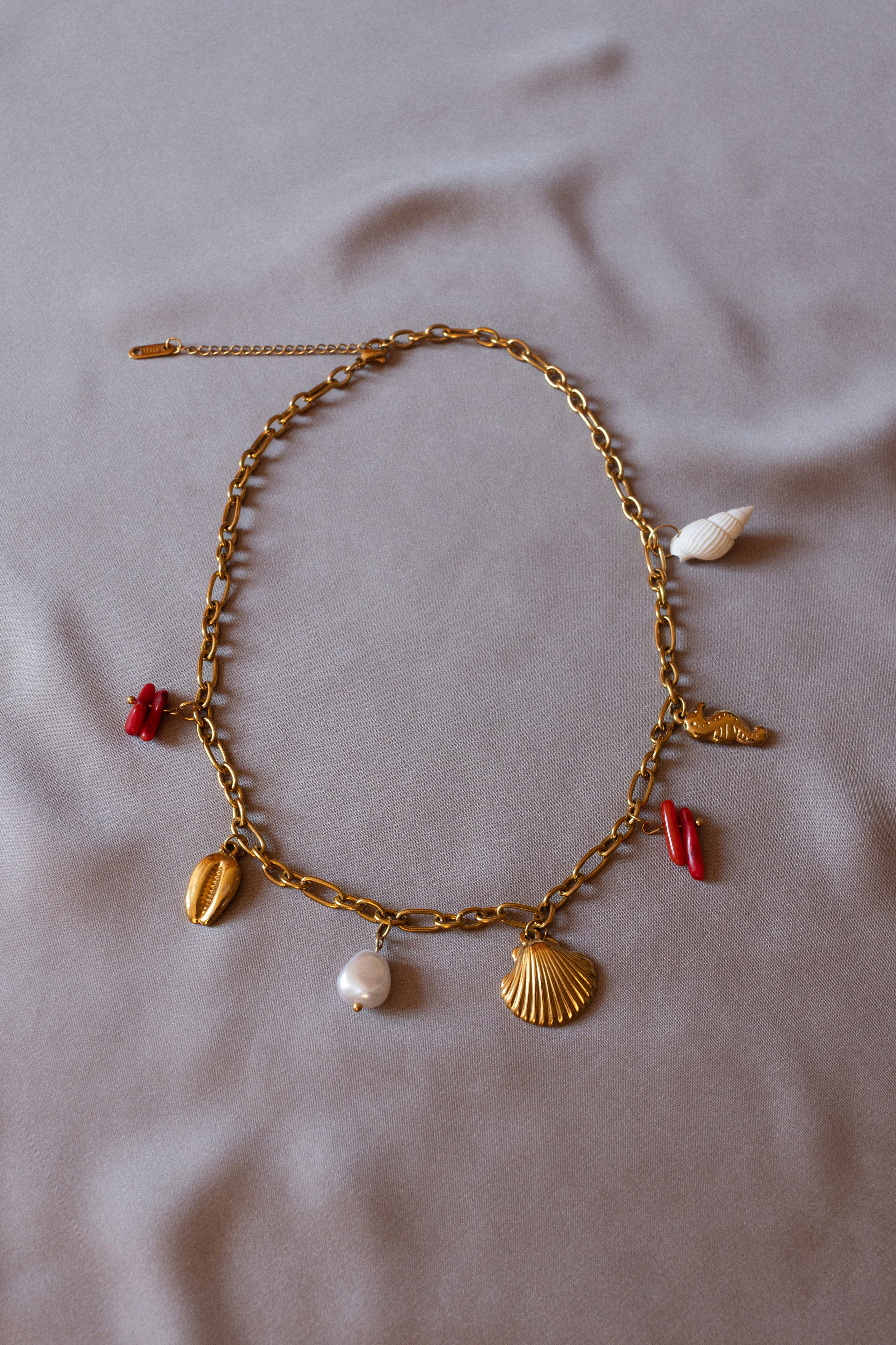 Coral Charm Necklace